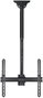 Tooq Soporte de Techo LPCE1155TSLI-B para TV 32-55" hasta 50kg - Orientable, Inclinable y Extensible, Compatible con Pantallas Curvas y Techos Inclinados, Color Negro